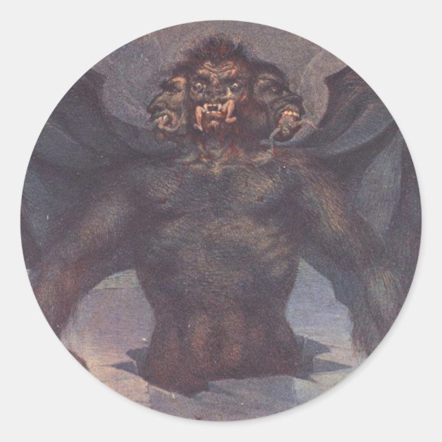 Cocytus - 9th Circle of Dante' Inferno Classic Round Sticker (Front)