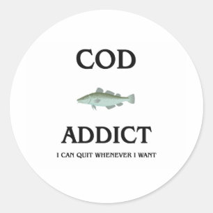 Cod Addict Classic Round Sticker