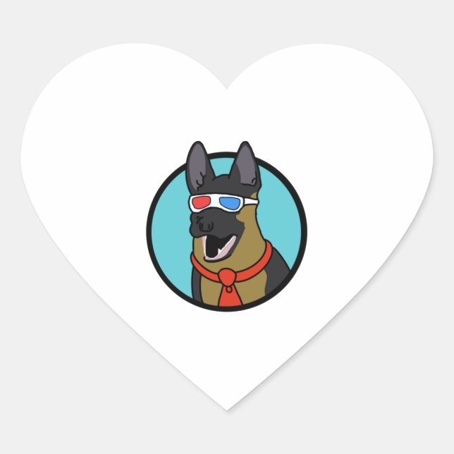 CoD German Shepherd I have no idea what I’m doing  Heart Sticker (Front)