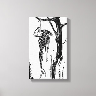Cod, Hanging on a Branch Canvas Print