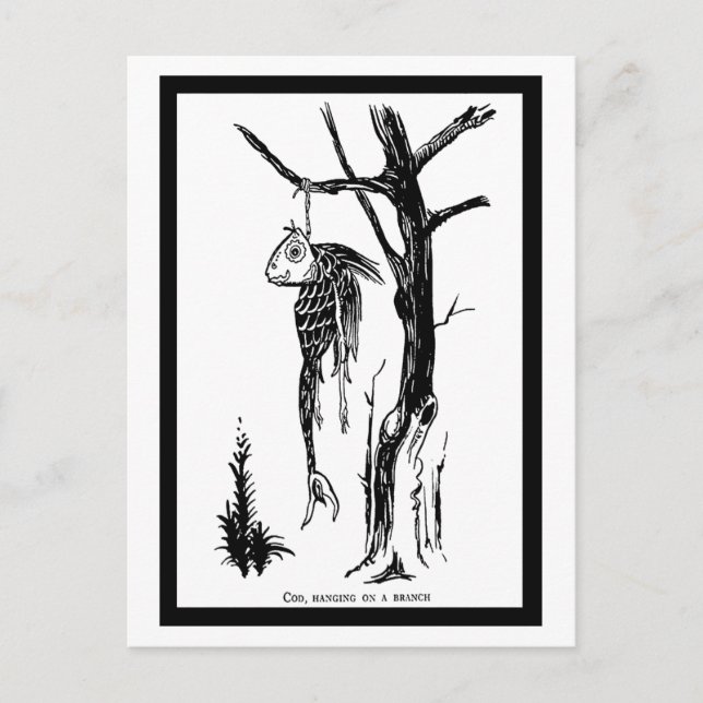 Cod, Hanging on a Branch Postcard (Front)