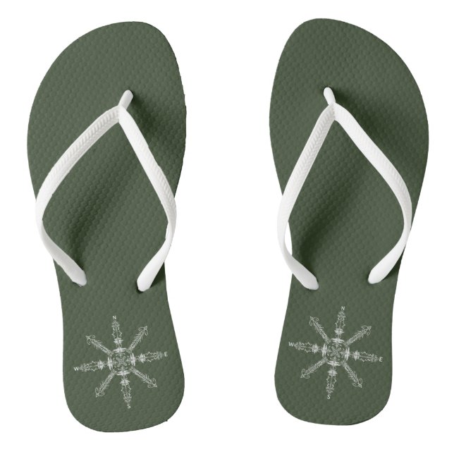 Coddiwomple. Hidden Word flip flops (Footbed)