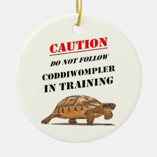 Coddiwompler In Training Travelling Tortoise Ceramic Tree Decoration