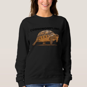 Coddiwompling Text Above Plodding Baby Tortoise Sweatshirt