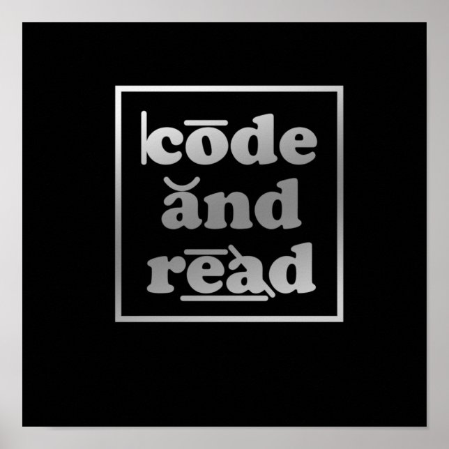 Code And Read Dyslexia Awareness Therapist Graphic Poster (Front)