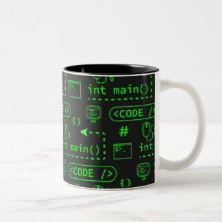 Code and stuff - Black Two-Tone Coffee Mug