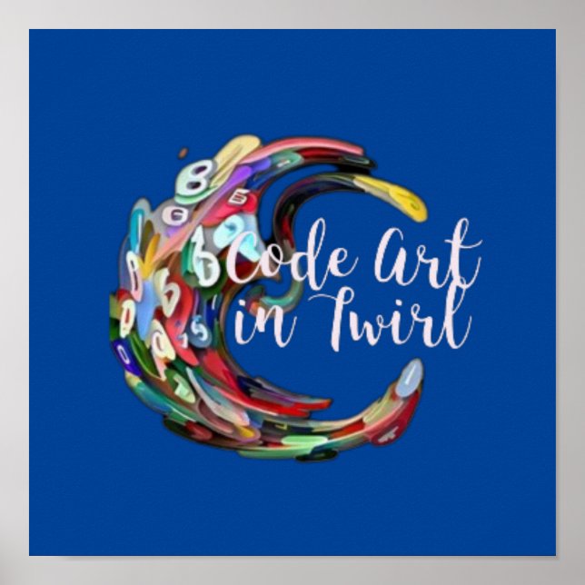 Code Art in Twirl Poster (Front)