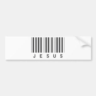 Code barre Jesus noir Bumper Sticker