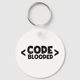 Code Blooded Hacker Programmer Humour Key Ring