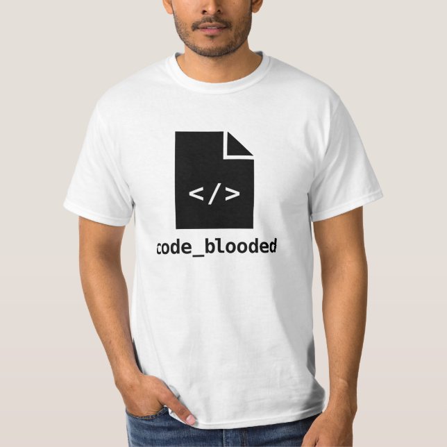 Code-blooded programmer developer coder shirt (Front)