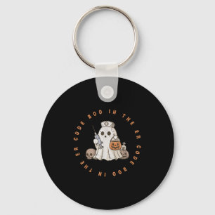 Code Boo In The Er Nurse Halloween Cute Ghost Spoo Key Ring