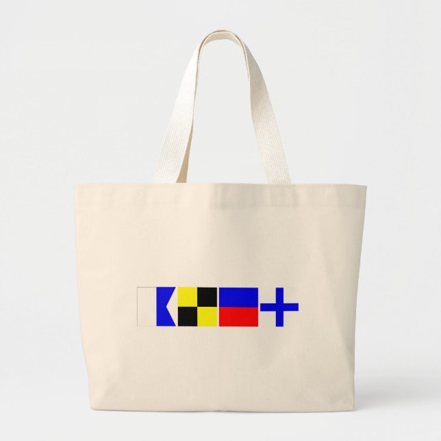 Code Flag Alex Large Tote Bag (Front)