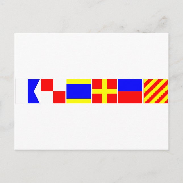 Code Flag Audrey Postcard (Front)