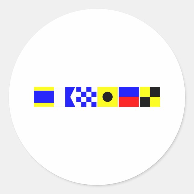 Code Flag Daniel Classic Round Sticker (Front)