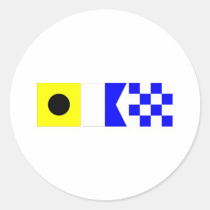 Code Flag Ian Classic Round Sticker
