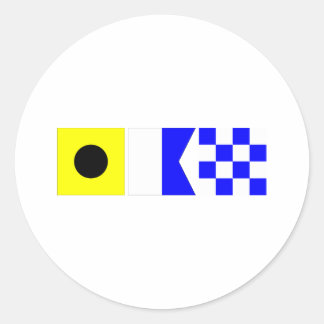 Code Flag Ian Classic Round Sticker
