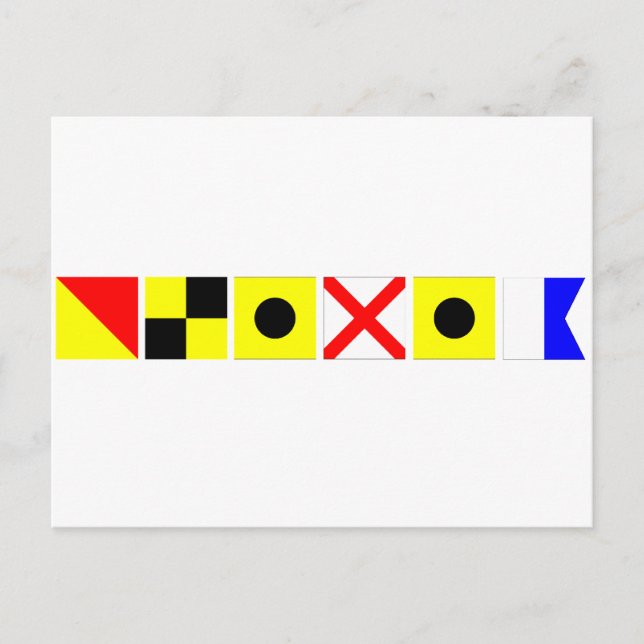 Code Flag Olivia Postcard (Front)