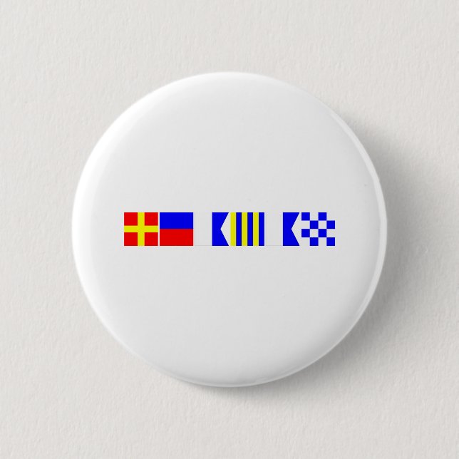 Code Flag Reagan 6 Cm Round Badge (Front)