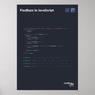 Code Is Art - Code Poster 20" x 28"