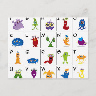 Code Key - Monsters Postcard