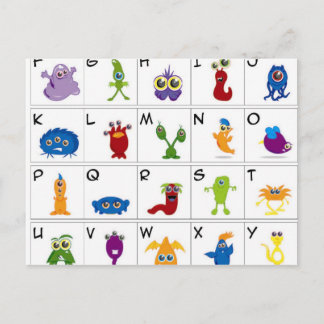 Code Key - Monsters Postcard