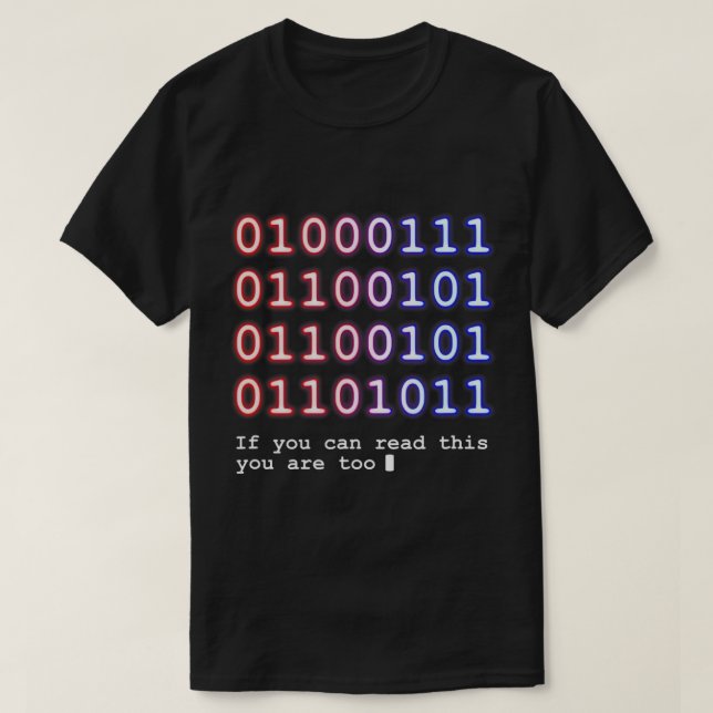 Code Lover Tshirt, Funny Binary Code Tee, Tech Lov T-Shirt (Design Front)