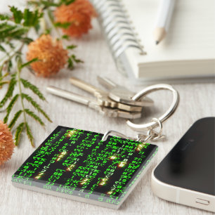 Code matrix Acrylic Keychain
