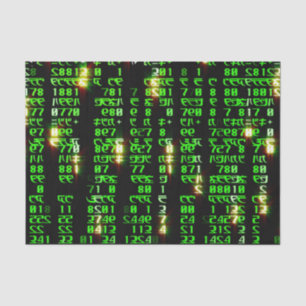 Code matrix tissue paper