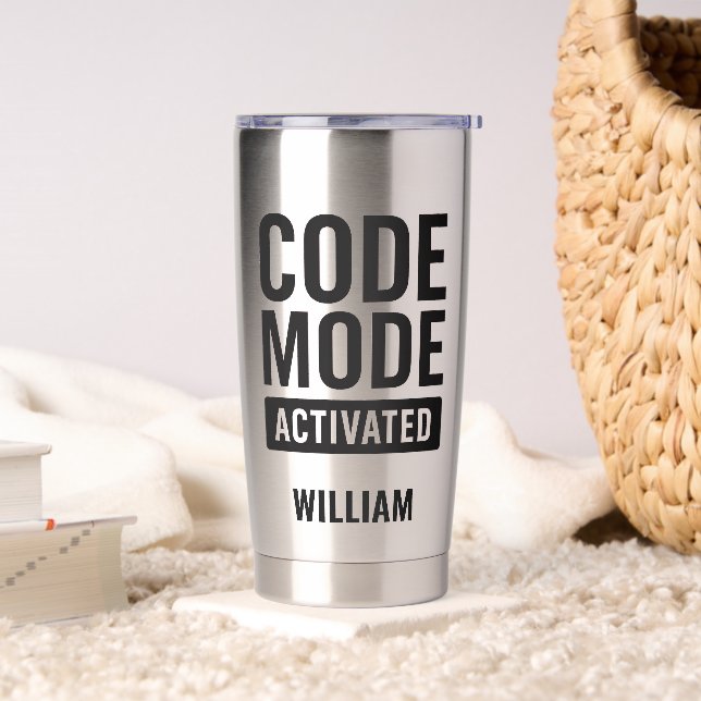 Code Mode Activated Code Developer  Insulated Tumbler (Living Room)