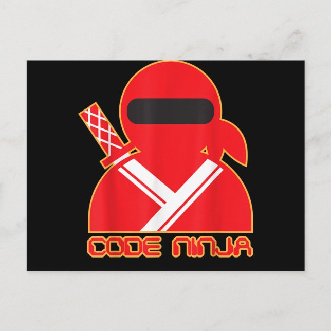 Code Ninja Computer Coding Engineer Funny Lovers Announcement Postcard (Front)