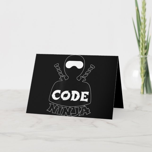 Code Ninja Computer Coding Engineer Funny Lovers Holiday Card (Front)
