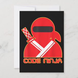 Code Ninja Computer Coding Engineer Funny Lovers Invitation