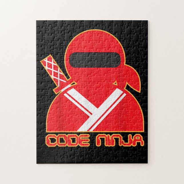 Code Ninja Computer Coding Engineer Funny Lovers Jigsaw Puzzle (Vertical)