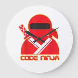 Code Ninja Computer Coding Engineer Funny Lovers Large Clock