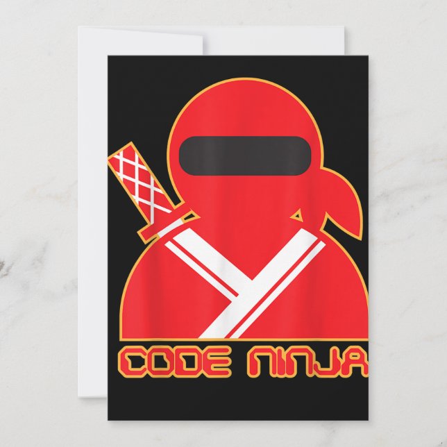 Code Ninja Computer Coding Engineer Funny Lovers Thank You Card (Front)