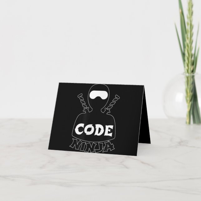 Code Ninja Computer Coding Engineer Funny Lovers Thank You Card (Front)