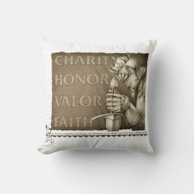 Code of Chivalry Cushion (Front)