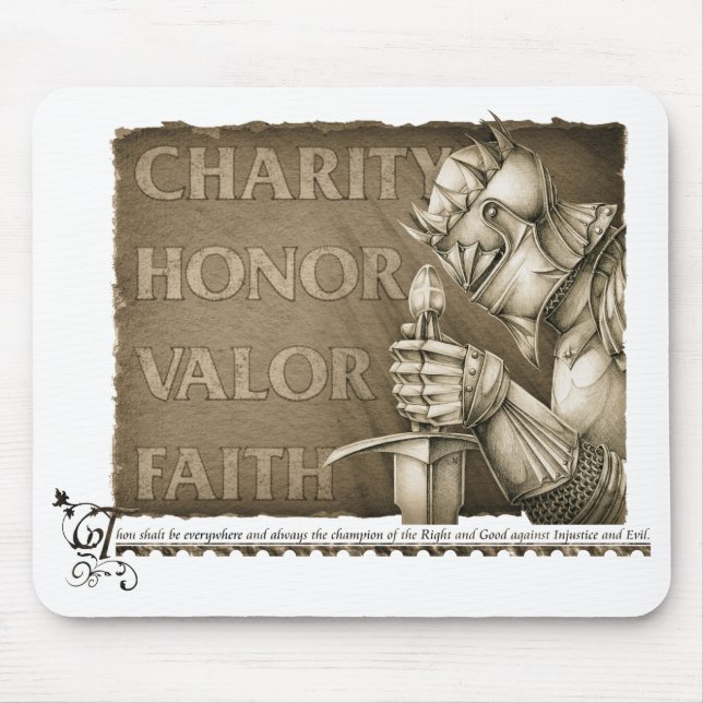 Code of Chivalry Mouse Mat (Front)