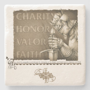 Code of Chivalry Stone Coaster