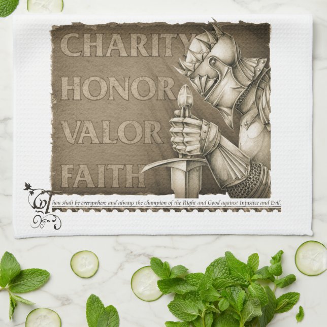 Code of Chivalry Tea Towel (Folded)