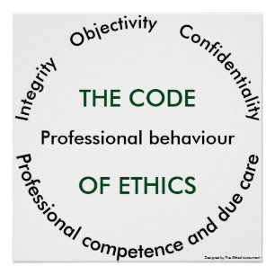 "Code of ethics - 5 fundamental principles" Poster