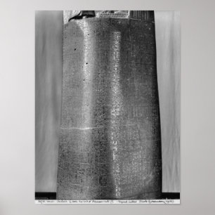 Code of Hammurabi, detail of column Poster