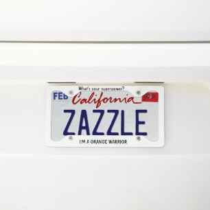 Code Orange  Licence Plate Frame