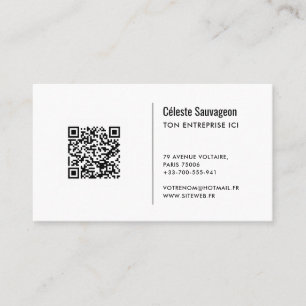 Code QR - Modèle de carte de visite  Business Card