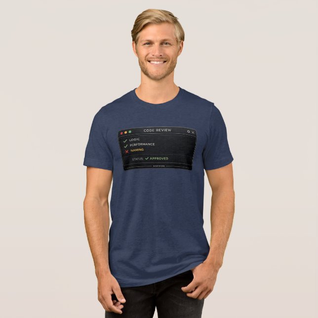 Code Review Programmer  Tri-Blend Shirt (Front Full)