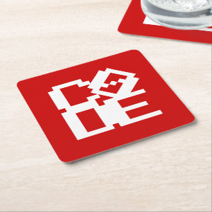 CODE SQUARE PAPER COASTER