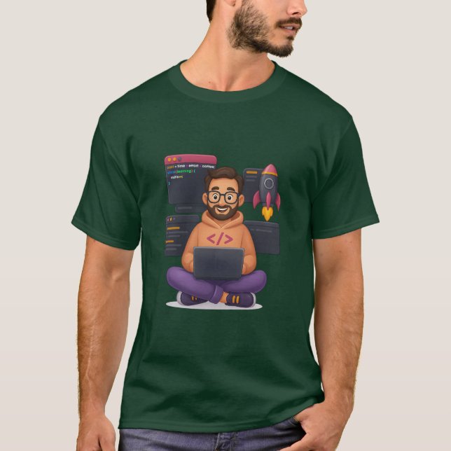 Code to Grow – Programmer T-Shirt (Front)