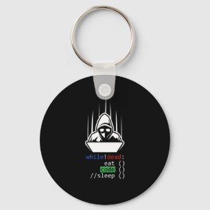 Code While Dead Coder Programmer Coding PC Gift Key Ring