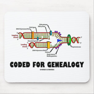Coded For Genealogy (DNA Replication) Mouse Mat
