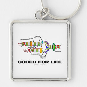 Coded For Life (DNA Replication) Key Ring